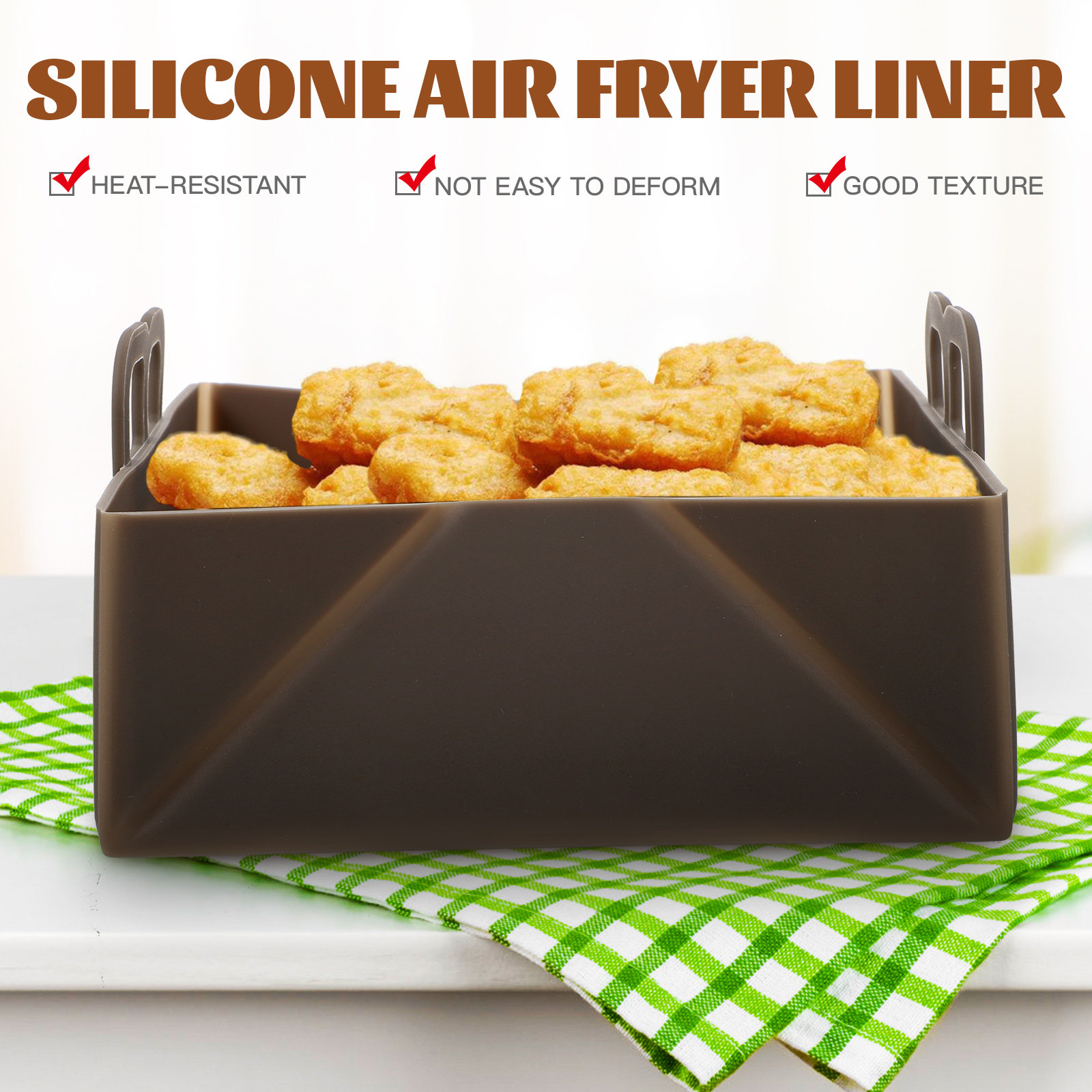 Air Fryer Silicone Liner Reusa - Air Fryer Silicone Pot Liner 评论和价格