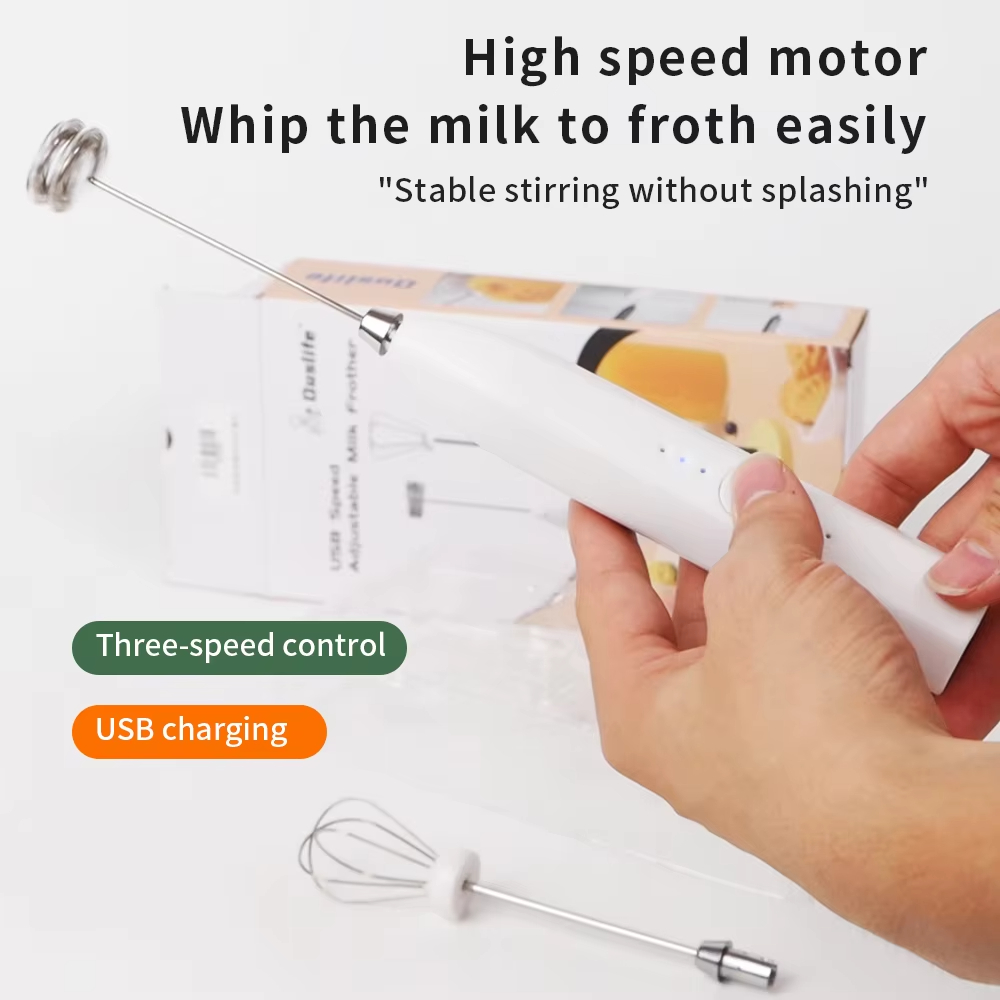 Electric Milk Frother, 3-Speed - Portable Blender Usb Rechargeable 评论和价格
